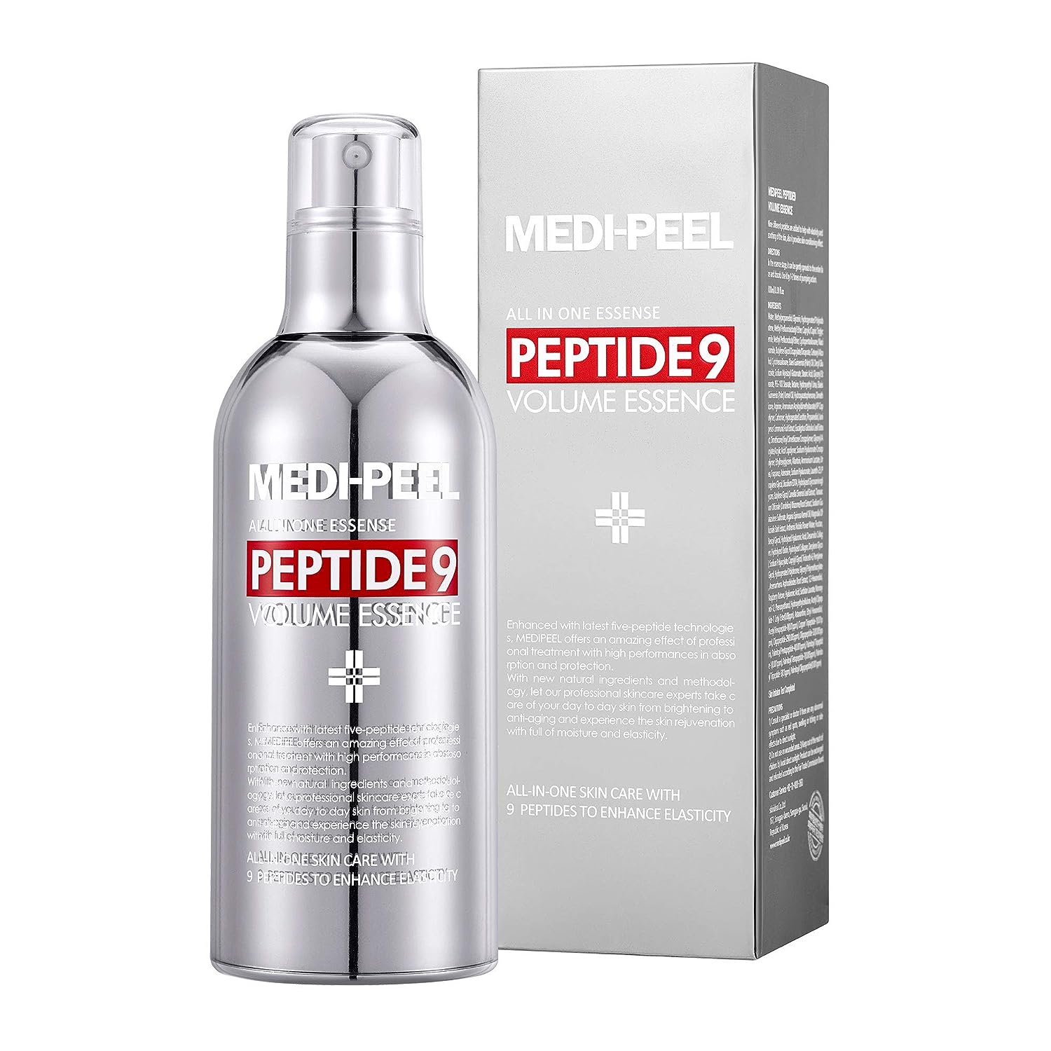 MEDI-PEEL Peptide 9 Volume All in one Essence 3.38 .. / 100 | Anti Wrinkles Collagen Formula, Bubble Essence, Instant Hydration | Korean Skincare