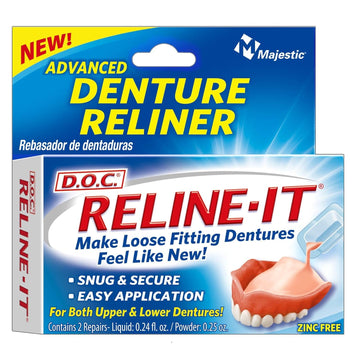 D.O.C. Reline-It Advanced Denture Reliner Kit ( Pack of 2)