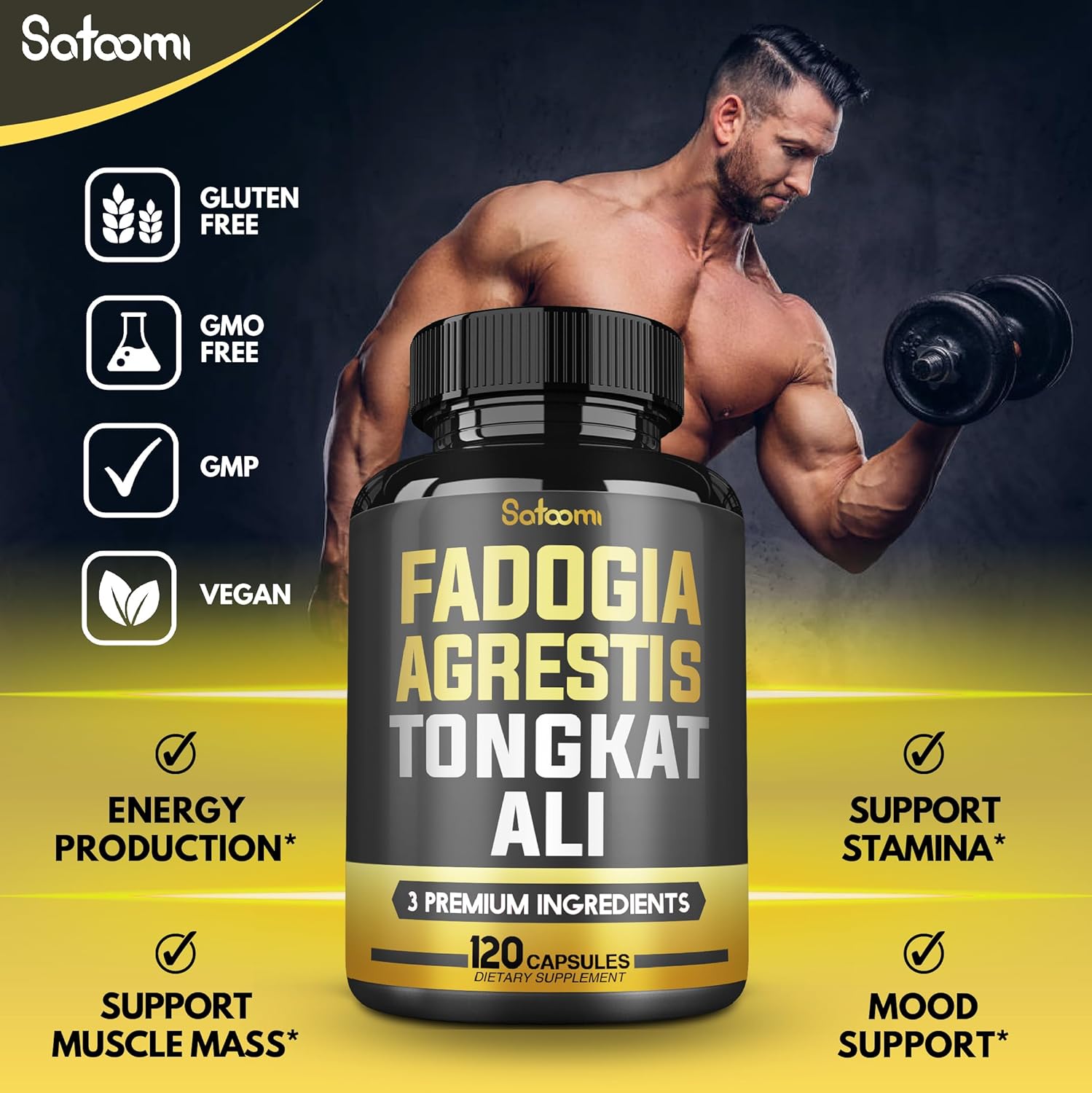  600mg Fadogia Agrestis with 400mg Tongkat Ali - Support for