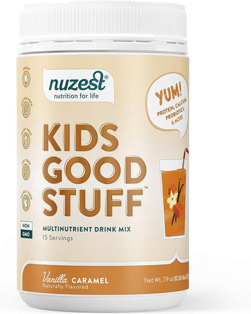 Nuzest - Kids Good Stuff - Vegan Smoothie Mix - Vanilla Caramel - Mult