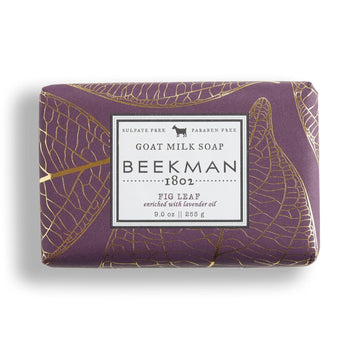 Beekman 1802 Goat Milk Soap Bar, Fig Leaf - 9  - Nourishes, Moisturizes & Hydrates the Body - Good for Sensitive Skin - Cruelty Free