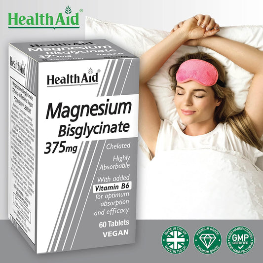 HealthAid Magnesium Bisglycinate Vegan Tablets, 60-Count

170 Grams