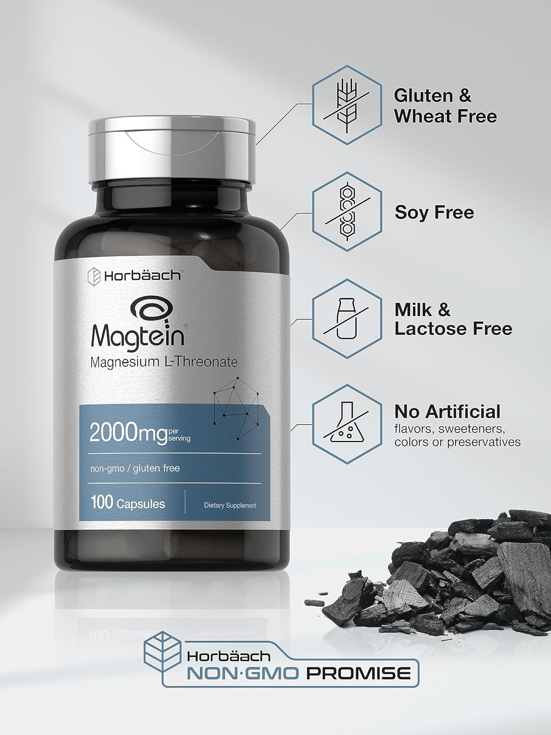  Magtein Magnesium L-Threonate | 2000mg Supplement | 100 Cap