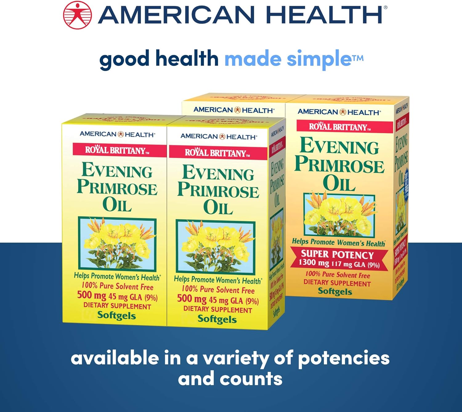 American Health Dietary Fiber Supplement Softgels, Evening Primrose Oi