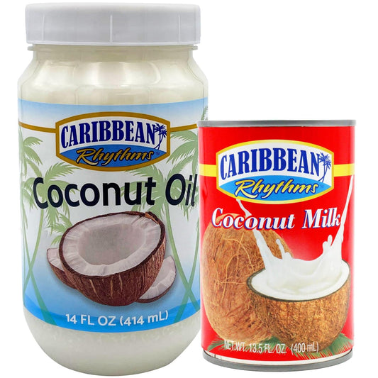 Caribbean Rhythms Coconut Oil, 14 oz. + Coconut Milk 13.5 fl