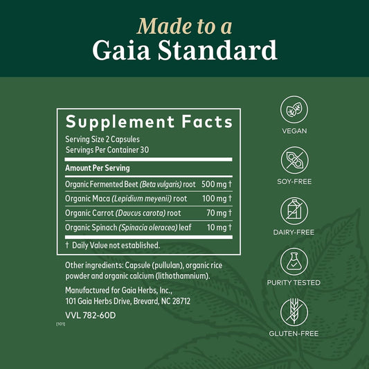 Gaia PRO Fermented Beet & Maca - Circulation, Kidney & Liver Supplemen