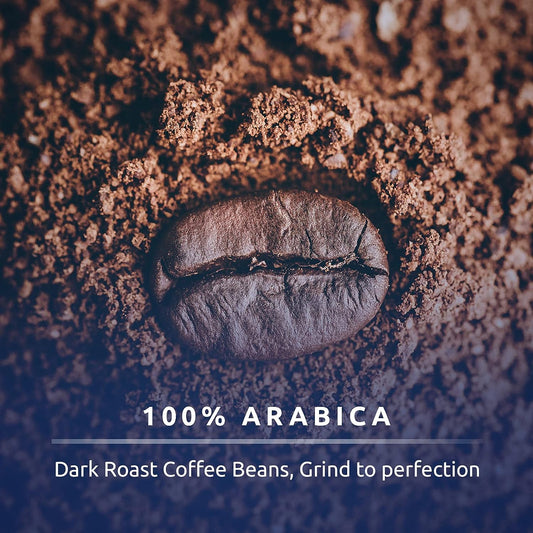 Café Najjar, Turkish Coffee, 100% Arabica Coffee Beans, Ground Coffee, Dark Roast, Lebanese Coffee, Arabic Coffee, Coffee Beverages, Works with Turkish Coffee Machine