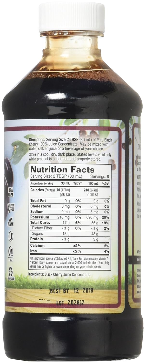 Dynamic Health Pure Black Cherry Unsweetened 100% Juice Concentrate, N
