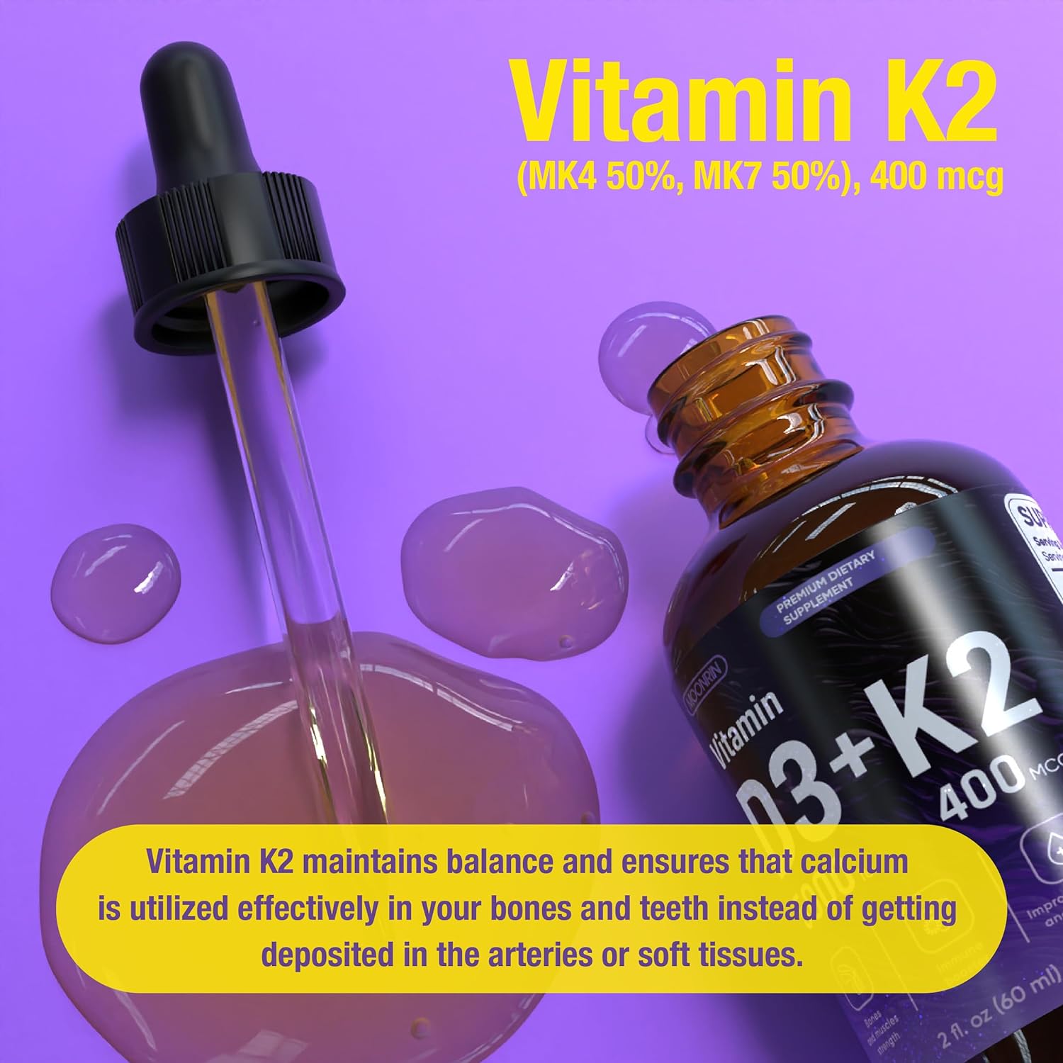 Vitamin D3 and K2 Liquid Drops
