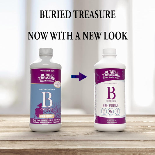 Buried Treasure B Complete High Potency All B Vitamins Liquid Suppleme