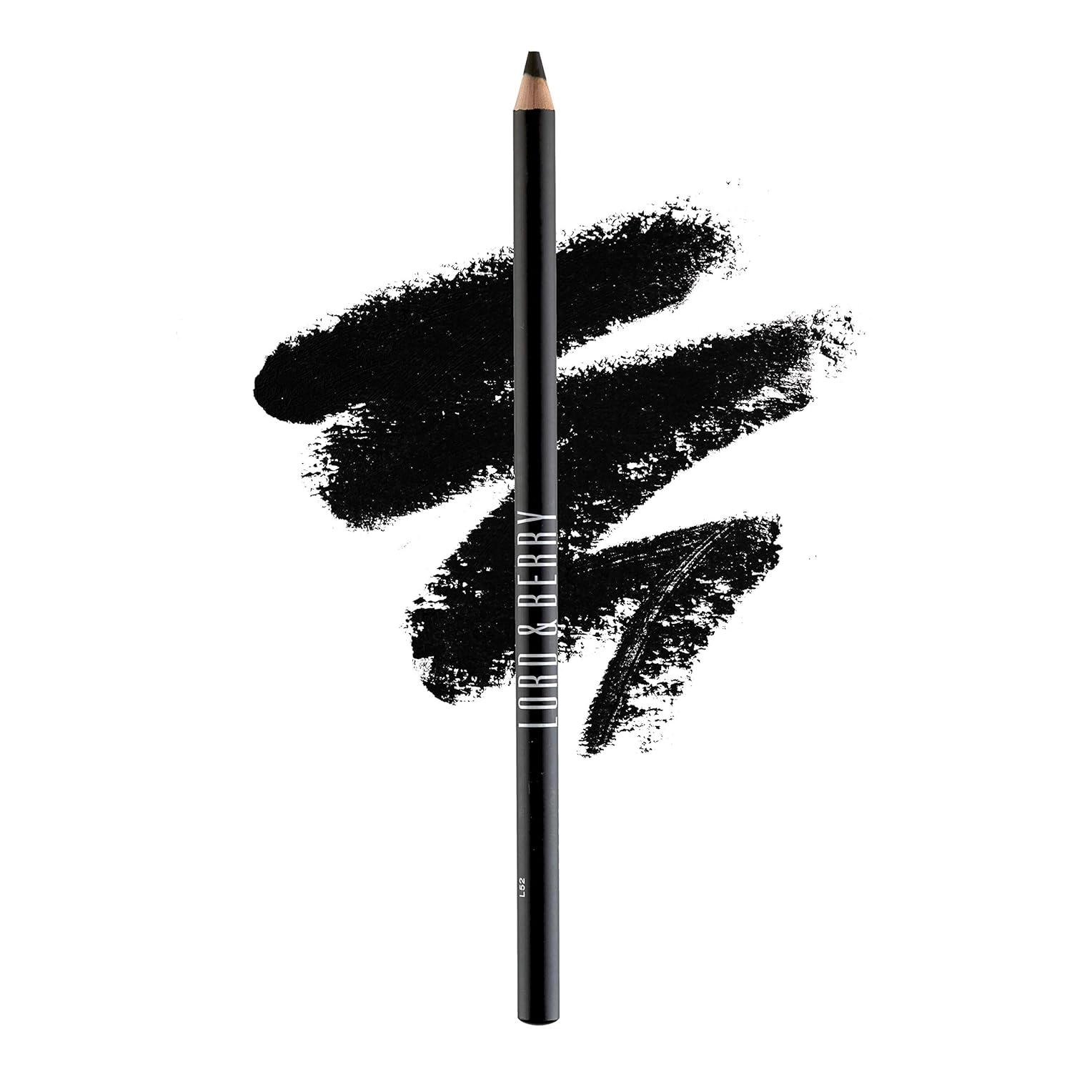 Lord & Berry COUTURE KOHL KAJAL Eyeliner Pencil, Long Lasting Soft Gel based Eye Liner for Women With Smudgeable Soft Finish to give Smoldering Sexy Look to Eyelids, Cruelty Free Makeup - Deep Black