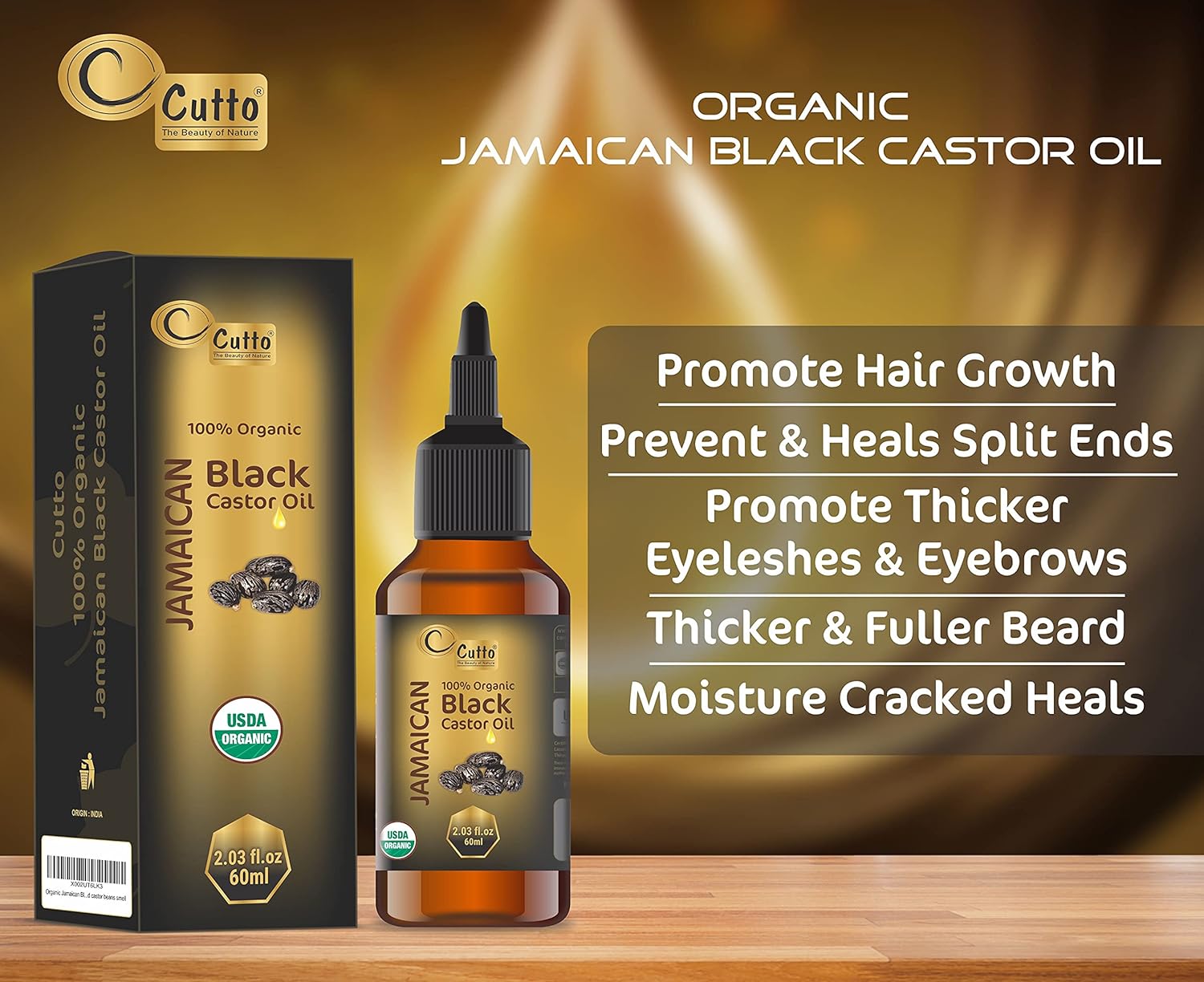  CUTTO -THE BEAUTY OF NATURE Organic Jamaican Black Castor O