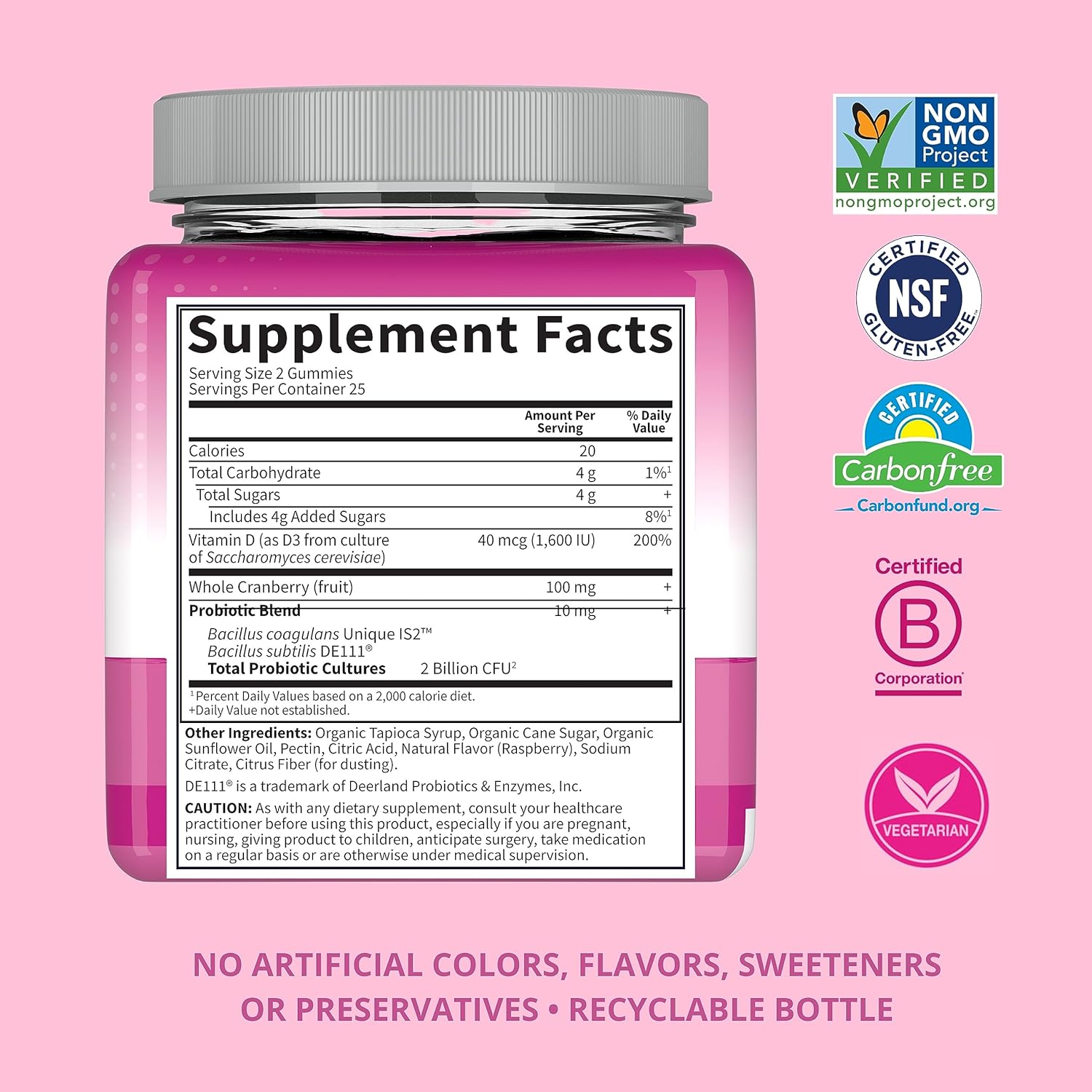 Garden of Life Dr. Formulated Women's Probiotic Gummies 50ct (Cranberr