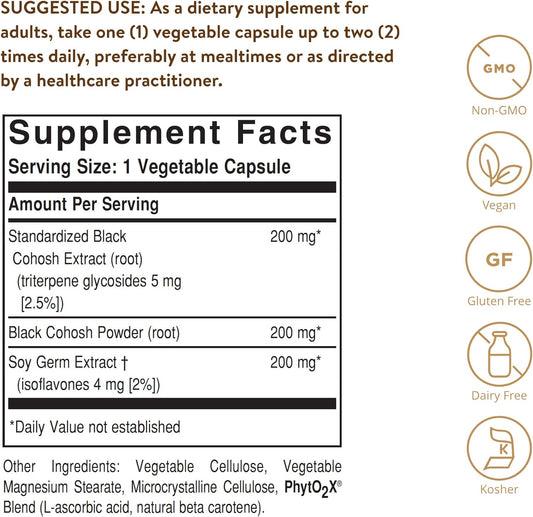 Solgar Standardized Full Potency Black Cohosh Root Extract Vegetable C