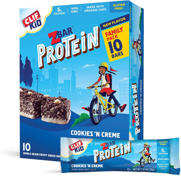 Clif Kid Zbar - Protein Granola Bars - Cookies And Creme Flavor - Non-12.7 Ounces