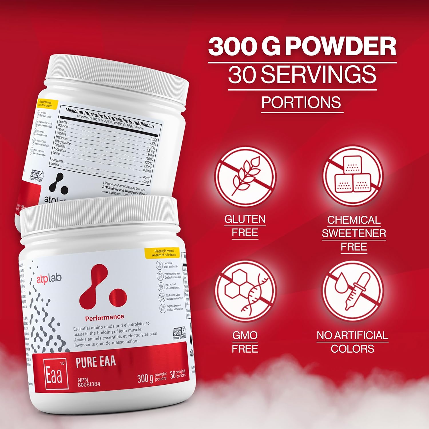 ATP LAB | Pure EAA 300g | Pineapple Coconut Flavour | Essential Amino 