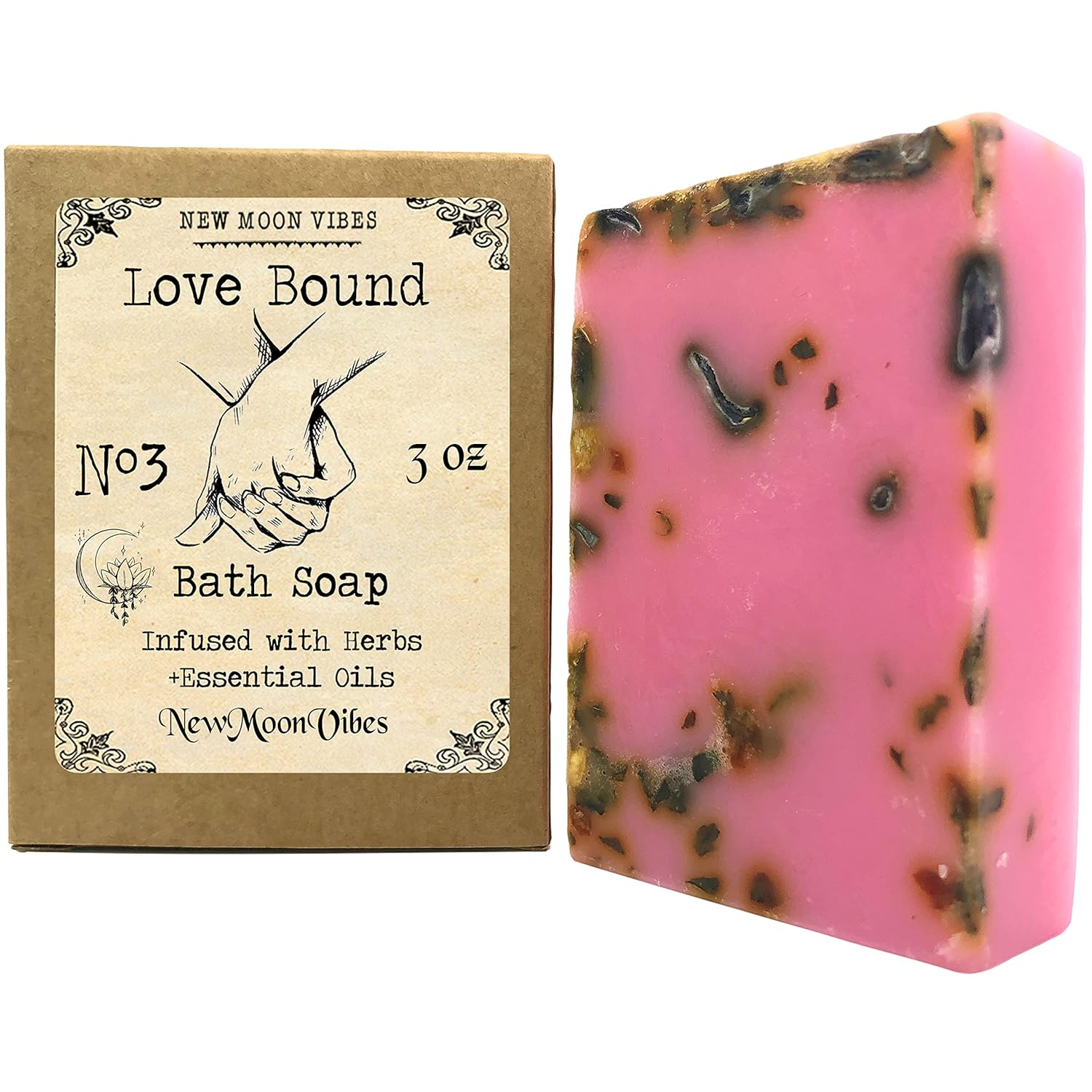 THE TUTU FAIRY Love Bound Essential Oils Herbal Ritual Bath Soap Bar Infused with Essential Oils Real Herbs Botanicals Scented Manifest Commitment Binding Love Fidelity between Lovers Obsession