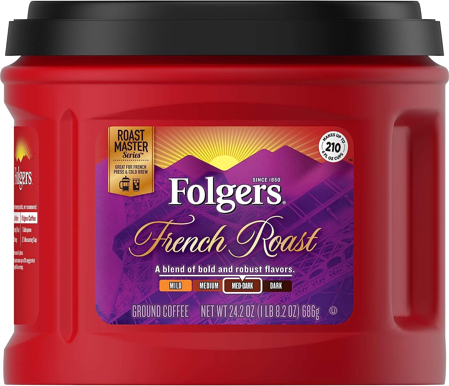 Folgers French Roast Ground Coffee, Medium-Dark Roast