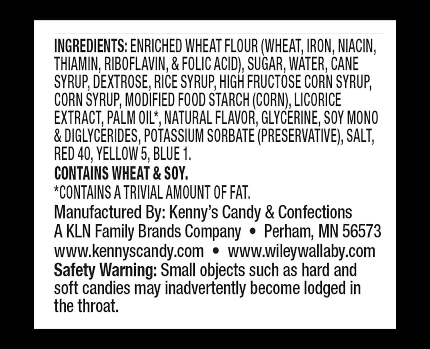 Kenny's Wiley Wallaby Gourmet Licorice, Black, 24 Ounce : Gr