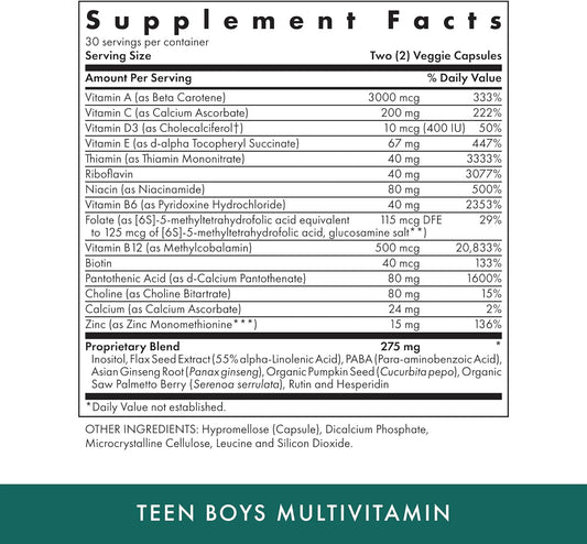 MICHAEL'S Health Naturopathic Programs Teen Boys - 60 Vegetarian Capsu