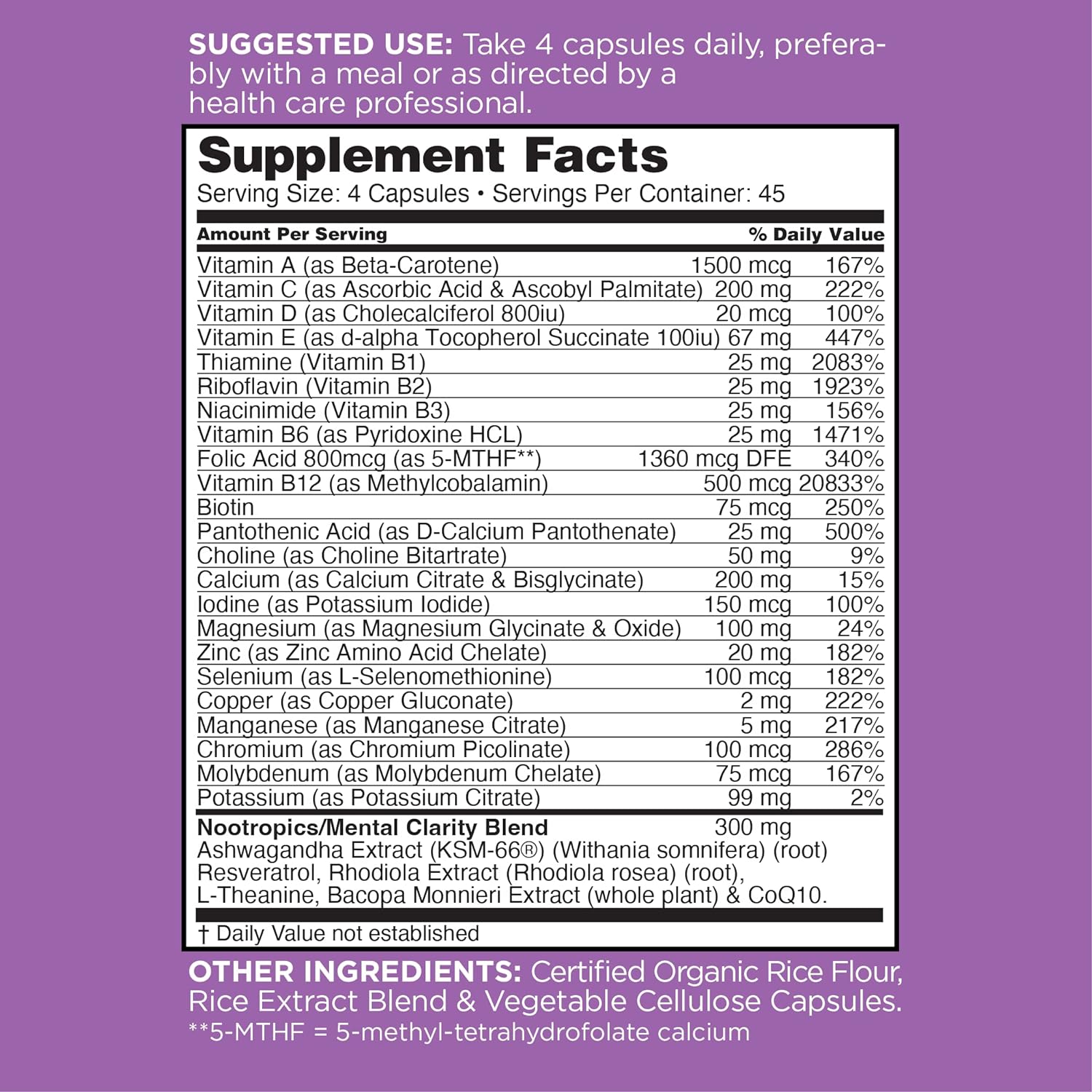nbpure Multiguard+ Daily Multivitimin Dietary Supplement, 180 Capsules