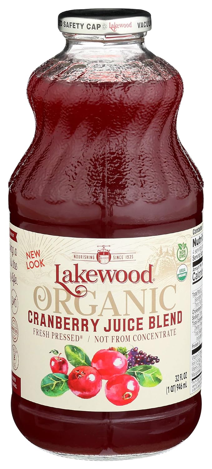 LAKEWOOD Organic Cranberry Juice Blend, 32 FZ