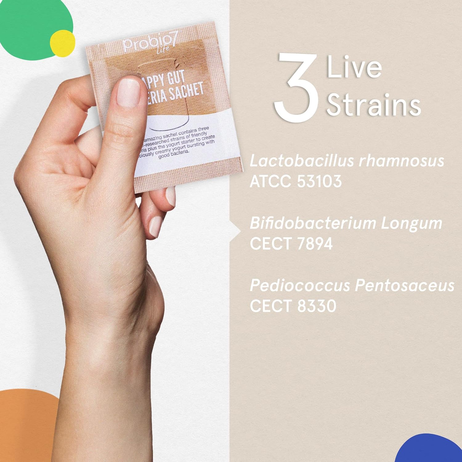 Yogurt Starter Cultures - Probio7 Happy Gut | Contains 3 Clinically Re