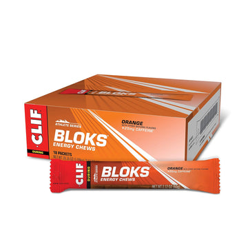 CLIF BLOKS - Orange Flavor with Caffeine - Energy Chews - Non-GMO - Pl2.65 Pounds