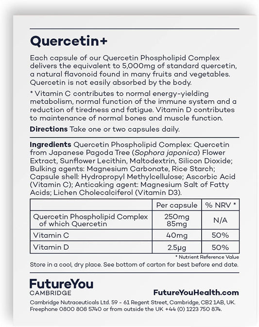 Quercetin+ Quercetin Phospholipid Complex With Vitamins C & D3 - Highl30 Grams