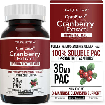CranEaze?: Cranberry Juice Extract Plus D-Mannose ? 36 mg PAC, 100% So