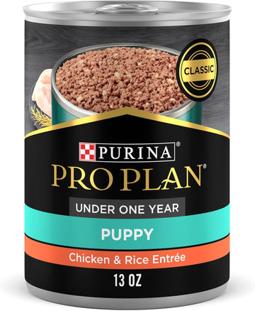 Purina Pro Plan High Protein Puppy Food Pate, Chicken and Brown Rice Entree - 13 oz. Can