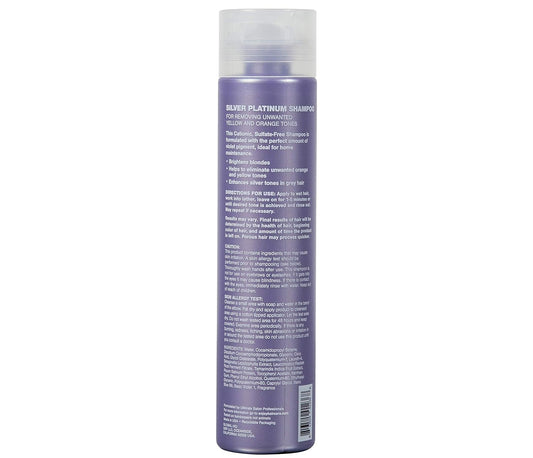 Enjoy Hair Care Silver Platinum Shampoo, Cleanse Sensor Technology, pH 4.0-5.0, Sulfate Free Shampoo, Shampoo For Color Treated Hair, 10.1   300 mL