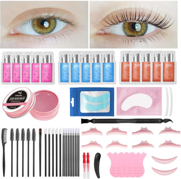 PERMANIA Lash Perm Kit, Lash Lift Sachet Kit with  New Eyelash Lifting Adhesive Smells Great Keeps Both Lashes and Brows in Place 8 Weeks Mega L Curl Eyelash and Brow Lamination