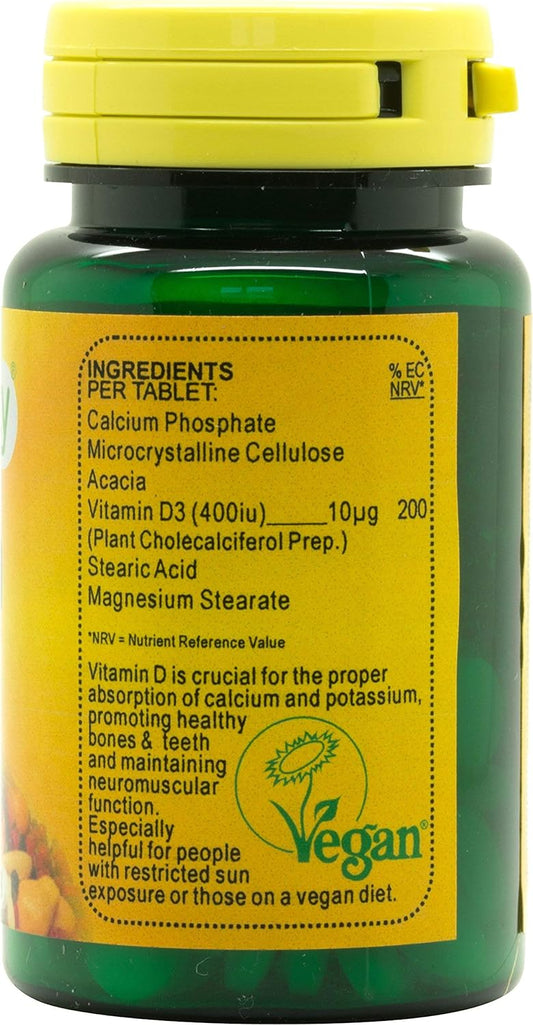 Veganicity Vitamin D3 400iu (10æg) : Vitamin D General Health & Joint 58 Grams