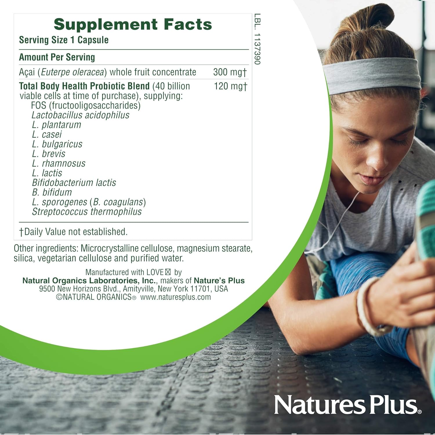 NaturesPlus Ultra Probiotics - Maximum Strength Digestive Supplement -