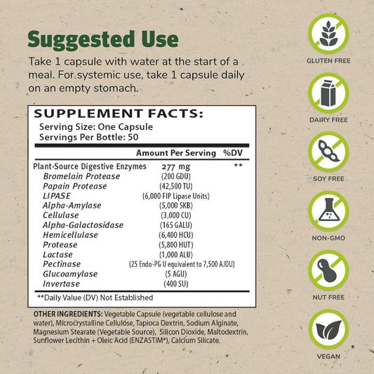 Enzalase Master Supplements 50 Capsules, Pack Of 3 - Probiotic Compati14.39 Ounces