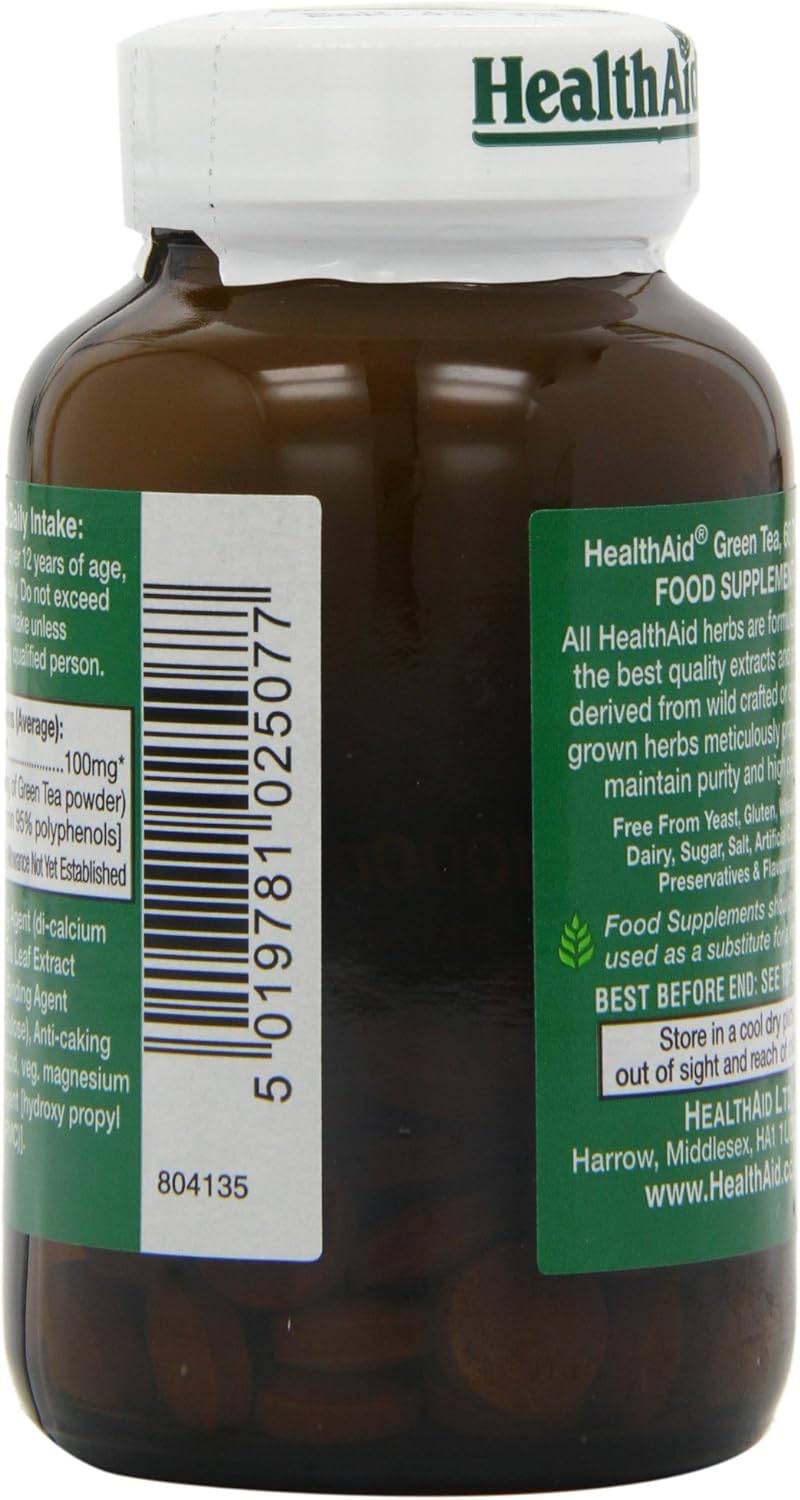 HealthAid Green Tea Extract 100mg 60 Tablets

