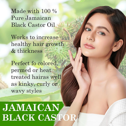 Black Castor Oil, (2.02 fl oz) Organic Castor Oil for Body, Moisturizing Massage Oil for Aromatherapy, Castor Oil for Ha