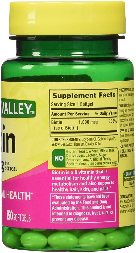 Spring Valley - Biotin 1000 mcg