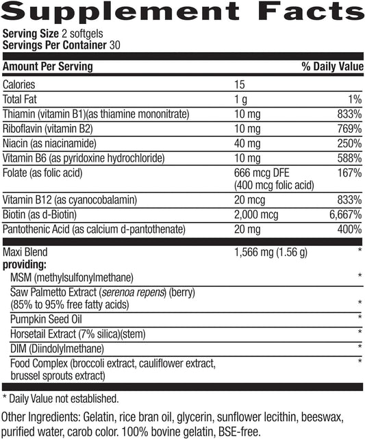 Country Life Maxi-Hair for Men with Saw Palmetto, DIM & Biotin, Hair S