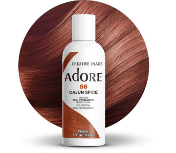 Adore Semi Permanent Hair Color - Vegan and Cruelty-Free Hair Dye - 4   - 056 Cajun Spice (Pack of 1)