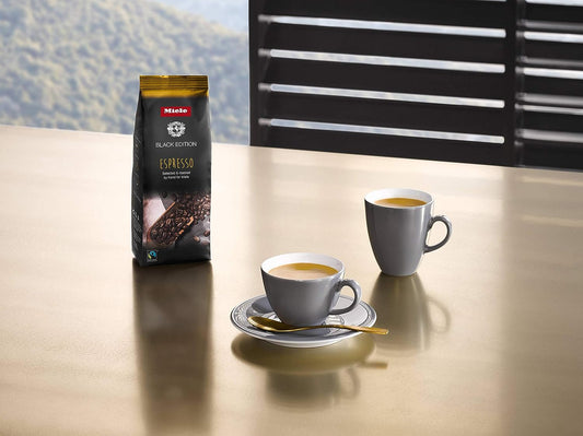 Miele Black Edition Espresso Hand-Selected & Hand-Roasted Whole Coffee Beans - USDA Organic, Fair Trade Certified , 2 Pack
