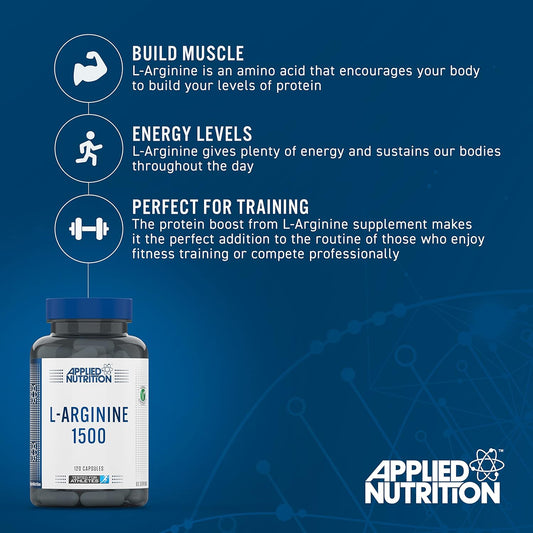Applied Nutrition L-Arginine Capsules - 1500Mg High Strength L Arginin120 Grams