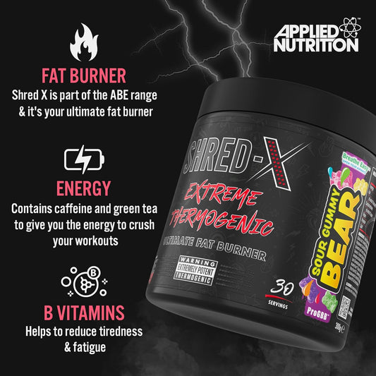 Applied Nutrition Shred X Fat Burner - ABE All Blak Everything Fat Bur300 Grams