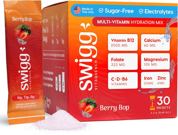 Electrolytes Powder Packets | Daily Multivitamin Hydration Packet | Electrolytes Powder No Sugar | 2500 Mcg B12, C + D +