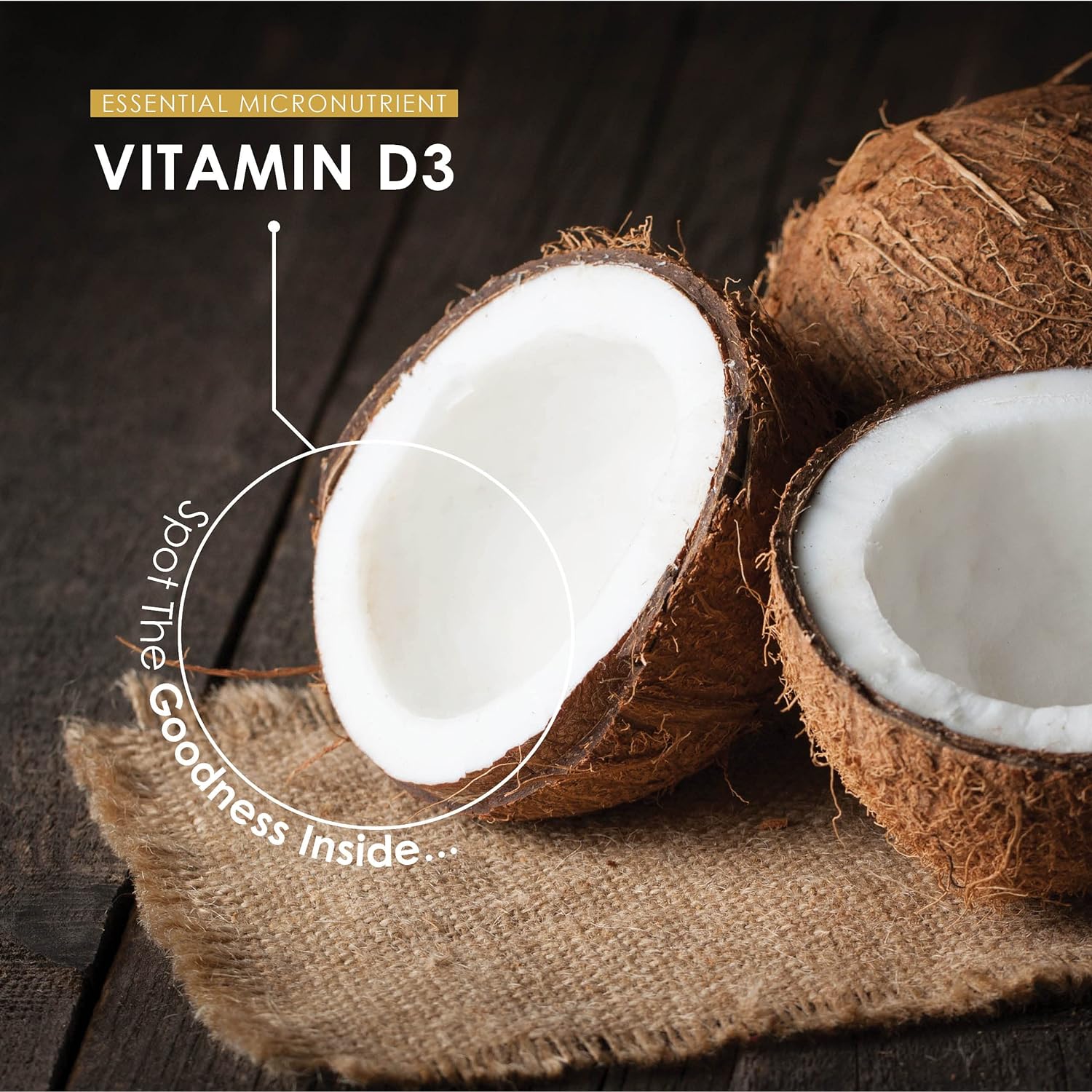 Vitamin D3 1000iu - Enhanced with Organic Coconut Oil ~ 6 Months Suppl