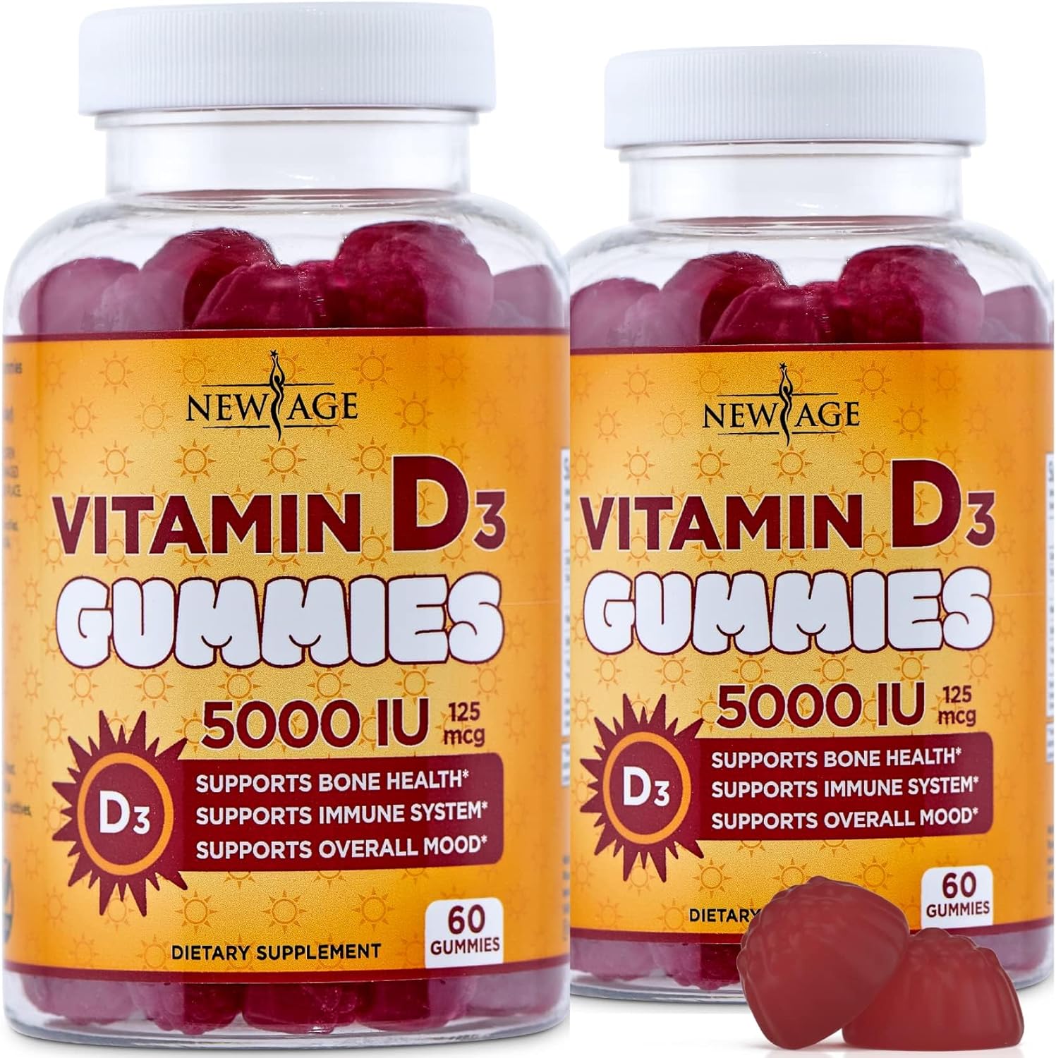 New Age Vitamin D3 5000 Iu 125Mcg Gummies - Support Immune Support, St