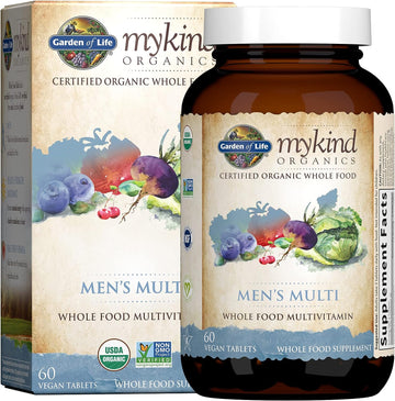 Garden Of Life Organics Whole Food Multivitamin For Men, 60 Tablets, V