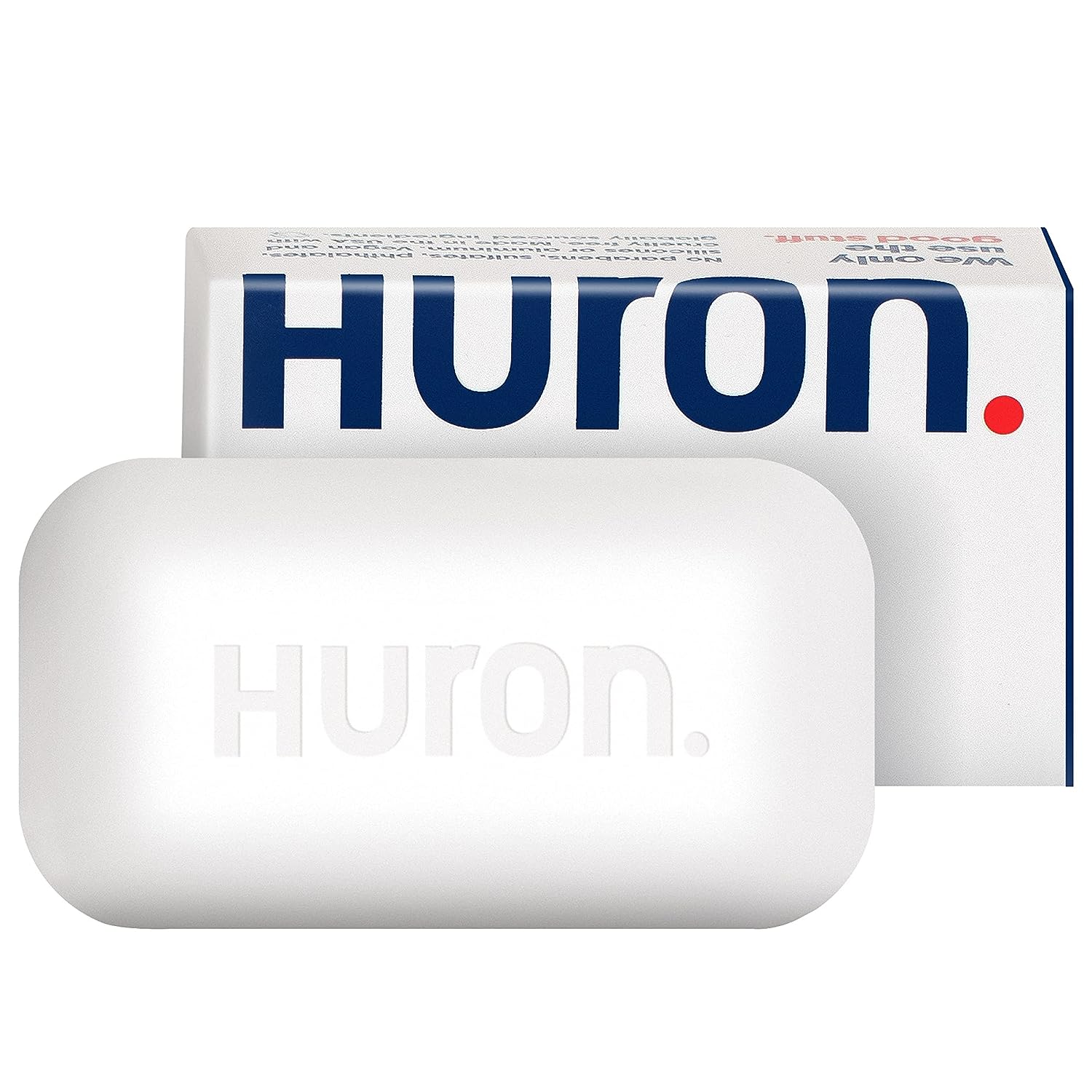 Huron Bar Soap for Men - Hydrating Body Soap - Vitamin-Rich Soap With Shea Butter & Coconut Oil - Keeps Skin Clean, Smooth, & Moisturized - Sandalwood + Black Pepper, 1 Bar
