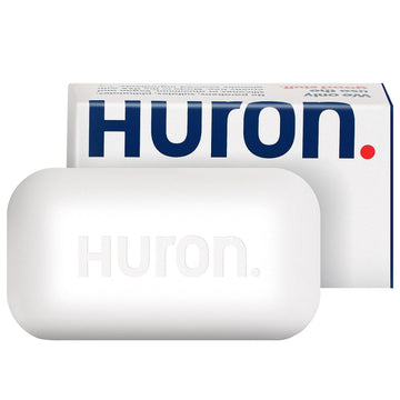 Huron Bar Soap for Men - Hydrating Body Soap - Vitamin-Rich Soap With Shea Butter & Coconut Oil - Keeps Skin Clean, Smooth, & Moisturized - Sandalwood + Black Pepper, 1 Bar